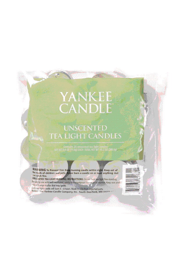 A pack of unscented tea light candles.