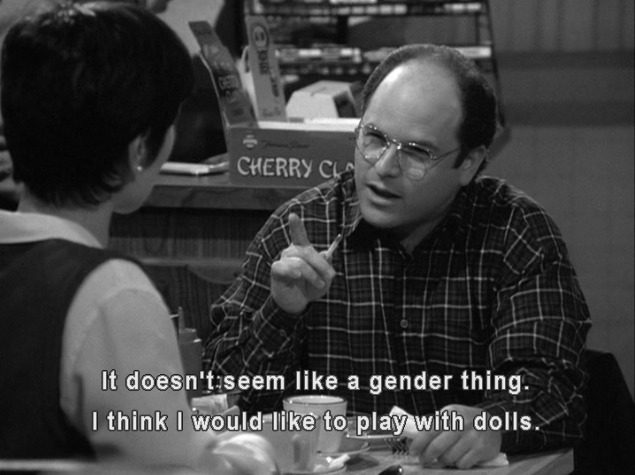 George says "It doesn't seem like a gender thing. I think I would like to play with dolls."