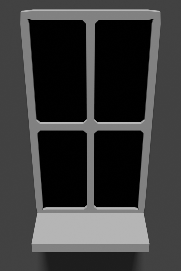 Nothing could be seen outside the window but pitch black darkness.