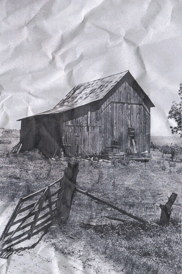 The outside of a barn.