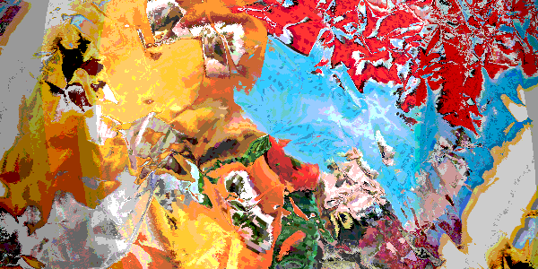 Chicken Run, warped as to be unrecognizable.