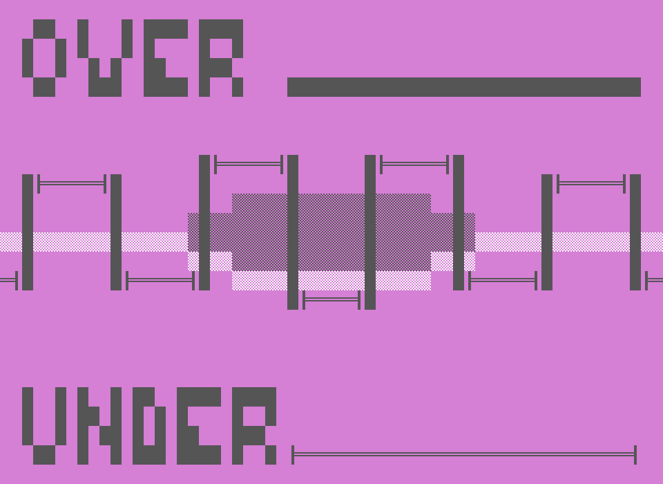 A graphic demonstrating a ladder stitch.